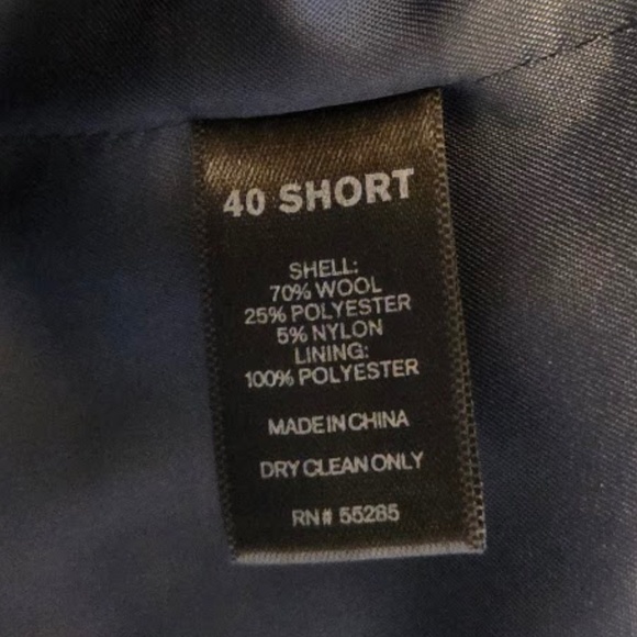 Express Men's Photographer Navy Suit Jacket and Pants, size 40S & 31/30, w/ tie - Picture 6 of 6